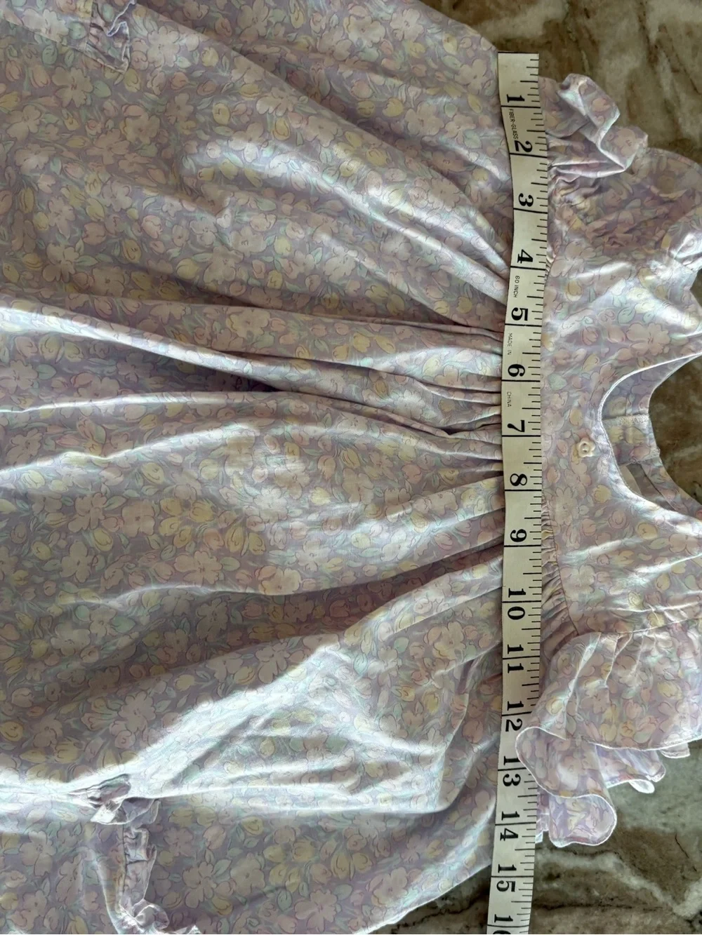 SIMI Vintage Girls Sun Dress Cotton 90's Ruffle Sleeve Spring Flowers Size 4
